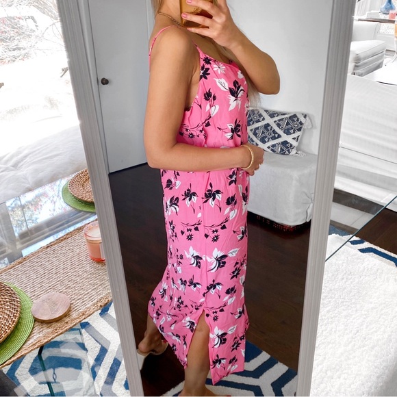 🌸 MARKS & SPENCER BOHO PINK MULTI SLIT MAXI DRESS! - Picture 3 of 13